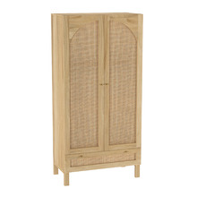 Anya Mango Wood & Rattan Cupboard